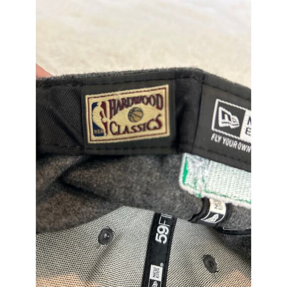 Boston Celtics Hat Gray Wool Blend Green Embroidered 7 1/2 New Era HWC - Picture 10 of 10